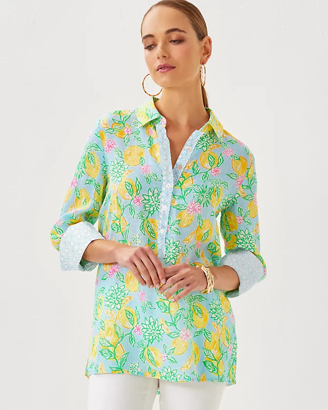 Riverlyn Pieced Print Tunic (Make Lemonade)