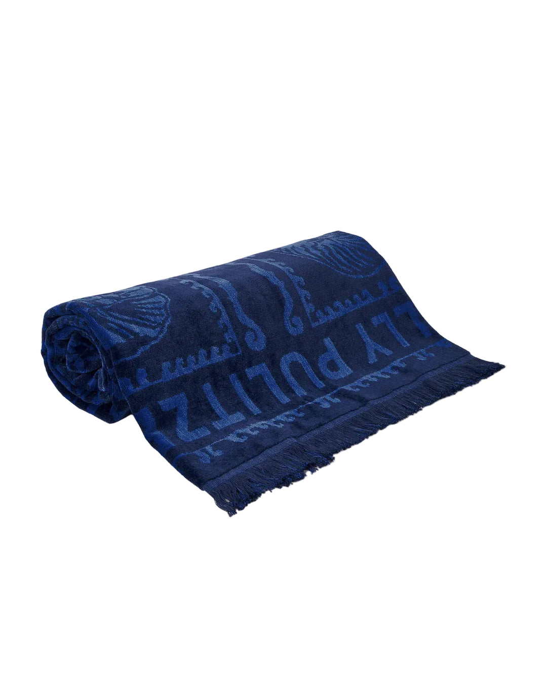 Jacquard Beach Towel (Low Tide Navy Shell Shine)