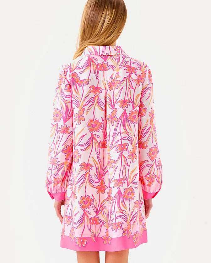 Iralanne Popover Shirtdress (Lovely Long Stems)