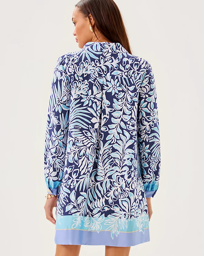 Iralanne Popover Dress (Sapphire Pool Summer Shorelines)
