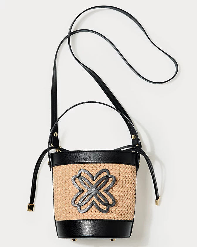 Malia Raffia Bucket Bag (Sunbaked Tan)