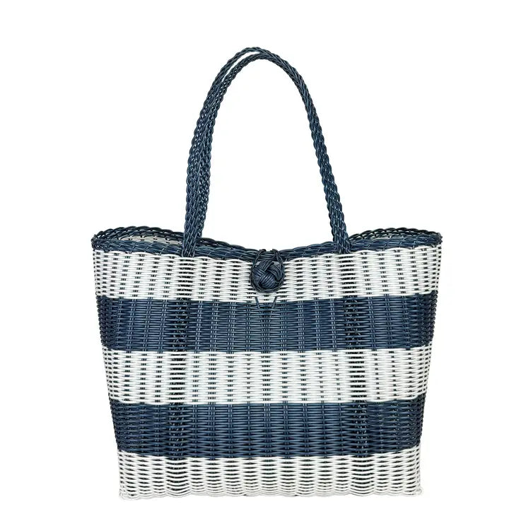 Small (Awning Stripe Fog Blue/White)