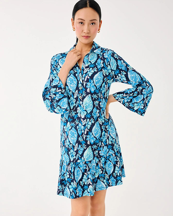 Delany Dress (Low Tide Navy Seashell Splendor)
