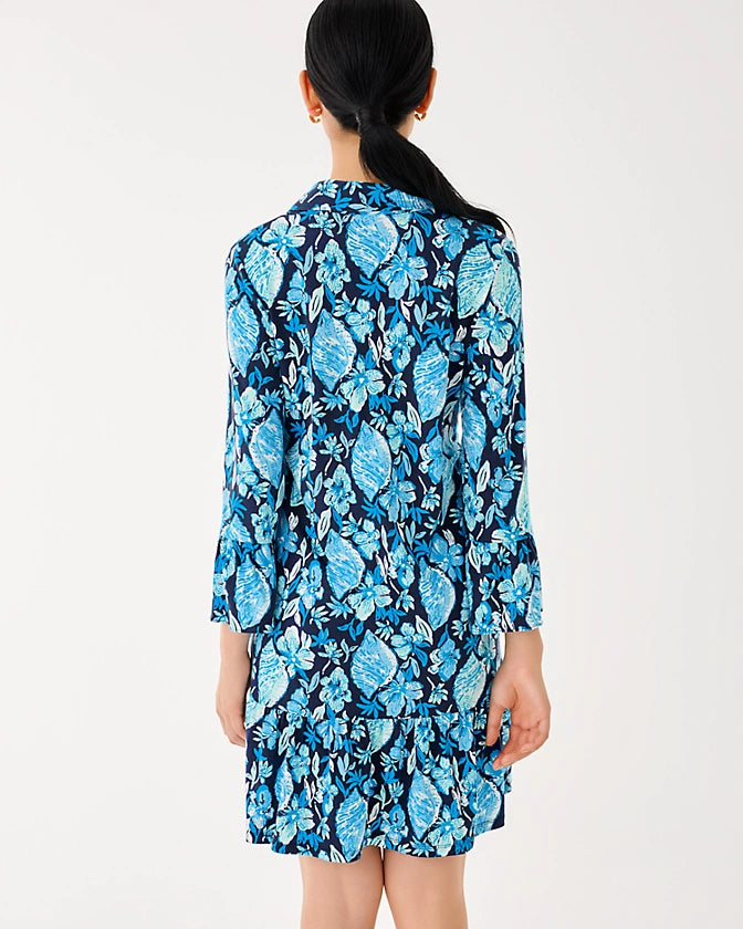Delany Dress (Low Tide Navy Seashell Splendor)