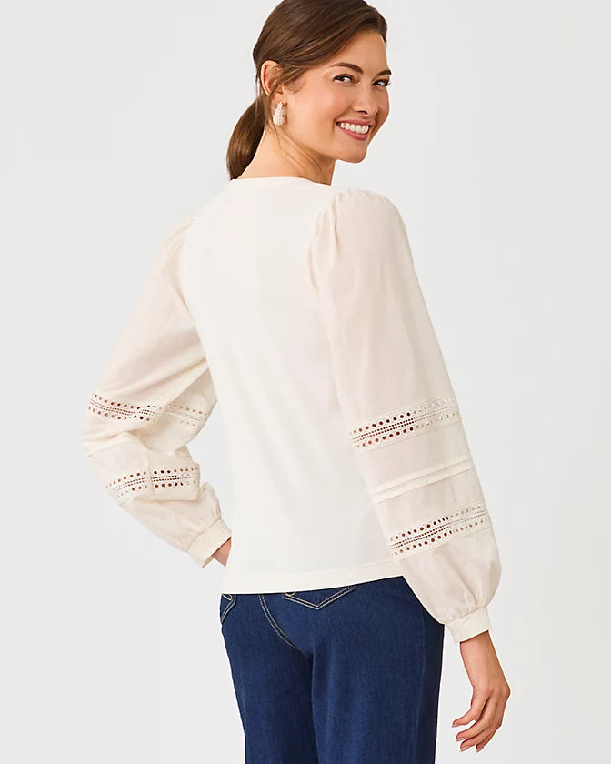 Ronson Long Sleeve Knit Top (Coconut)