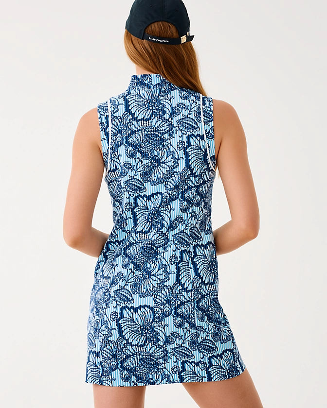 Kathy Dress (Starlight Navy Proud as a Peacock Stripe)