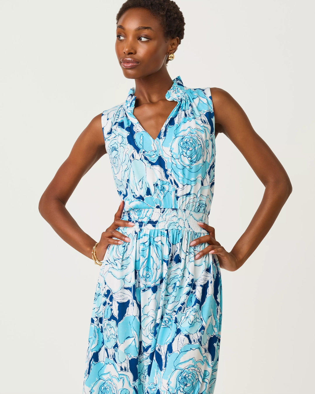 Amiria Maxi Dress (Capri Blue Rosanna)