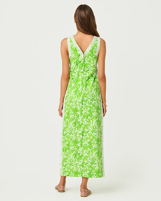 Tina Maxi Romper (Crocodile Green Liza Overprint)