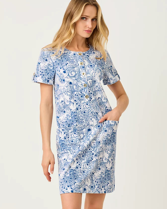 Cameron Dress (Starlight Navy Zoology)