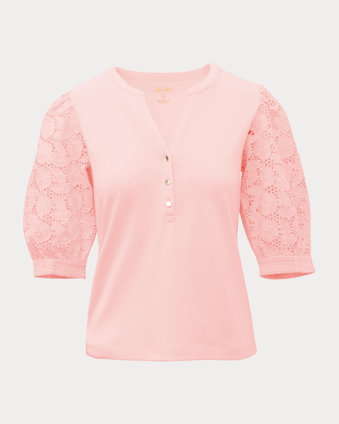 Ronson Eyelet Knit Top (Pink Muse)