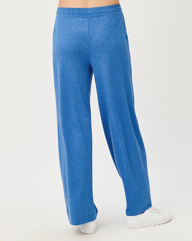 Callie Wide Leg Pant UPF 50 (Heathered Merriweather Blue)