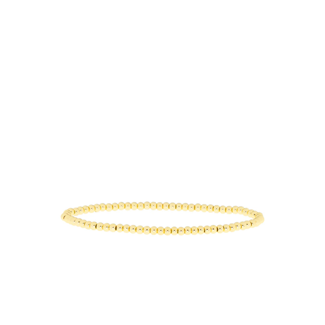 3 mm Beaded Bracelet (Gold)
