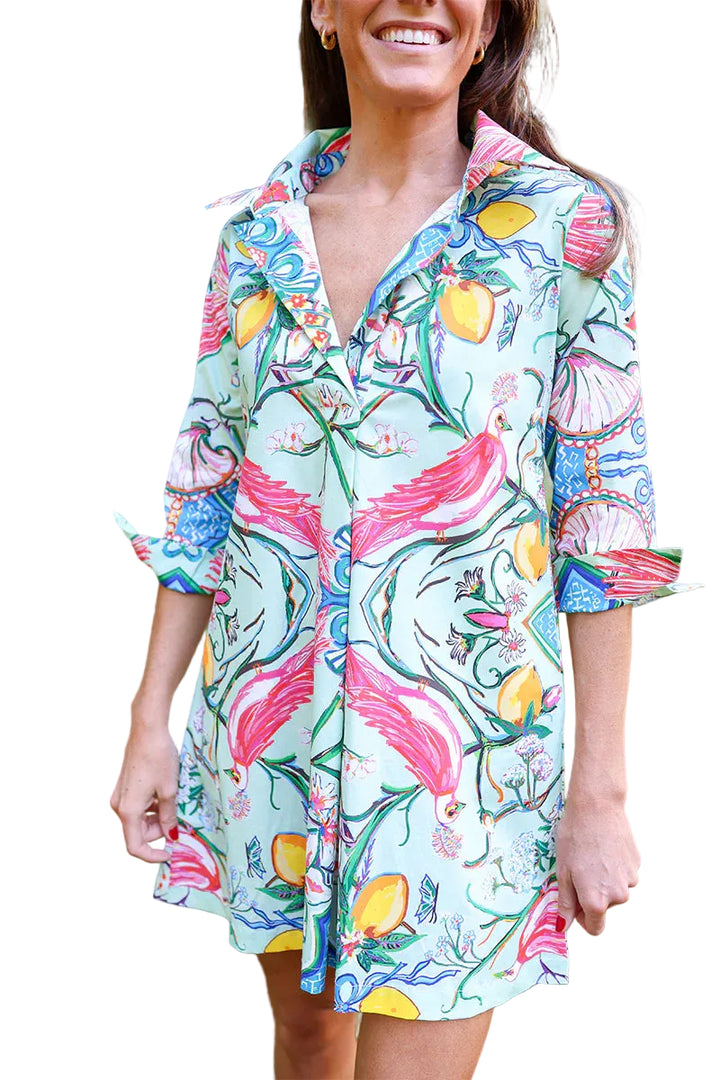 Shirt Dress Short (Mint Chinois)