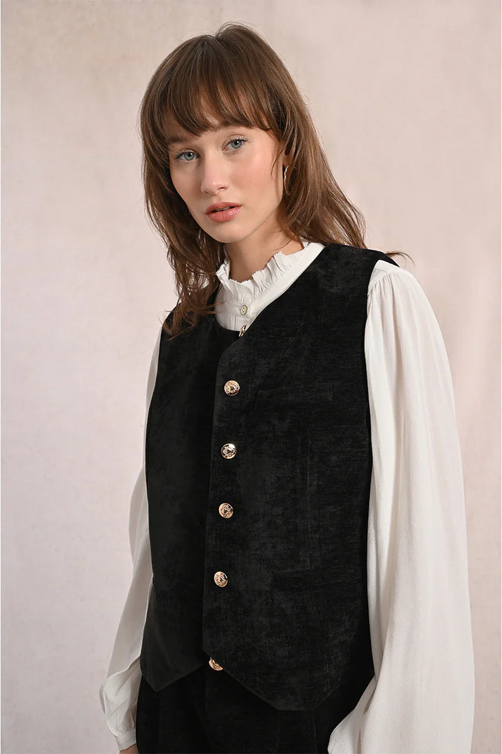 Sleeveless Jacket (Black)