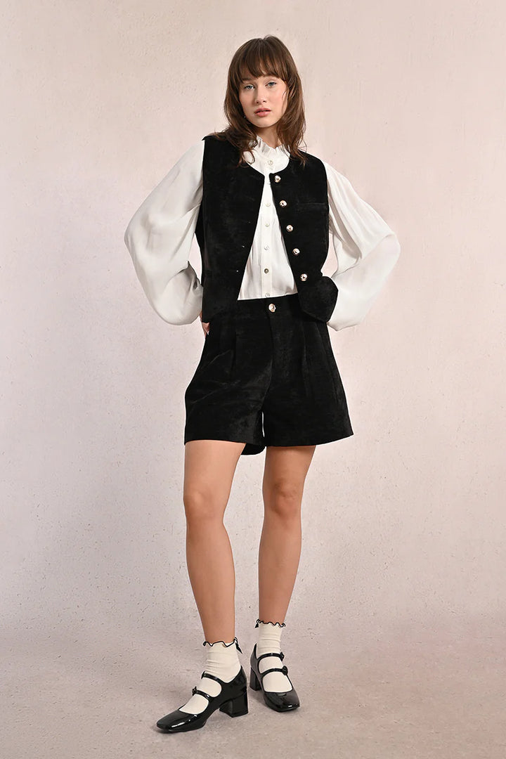 Sleeveless Jacket (Black)