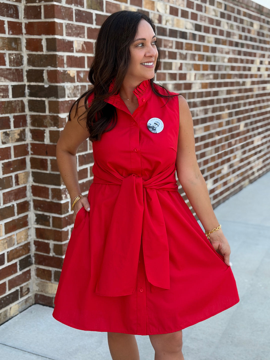 Back Wrap Dress (Red)