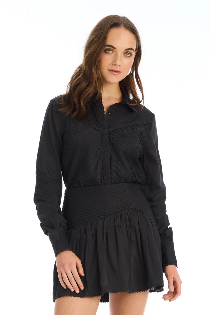 Lillian Button Down Set (Black)