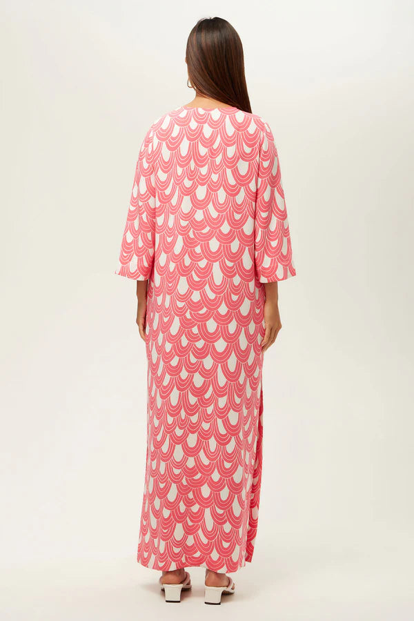 Catamaran Dress (Coral Crush/Whitewash)