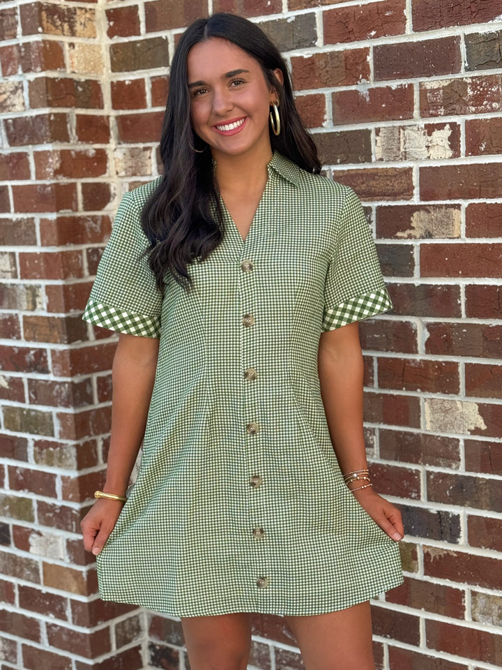 Drew Dress (Hunter Plaid)