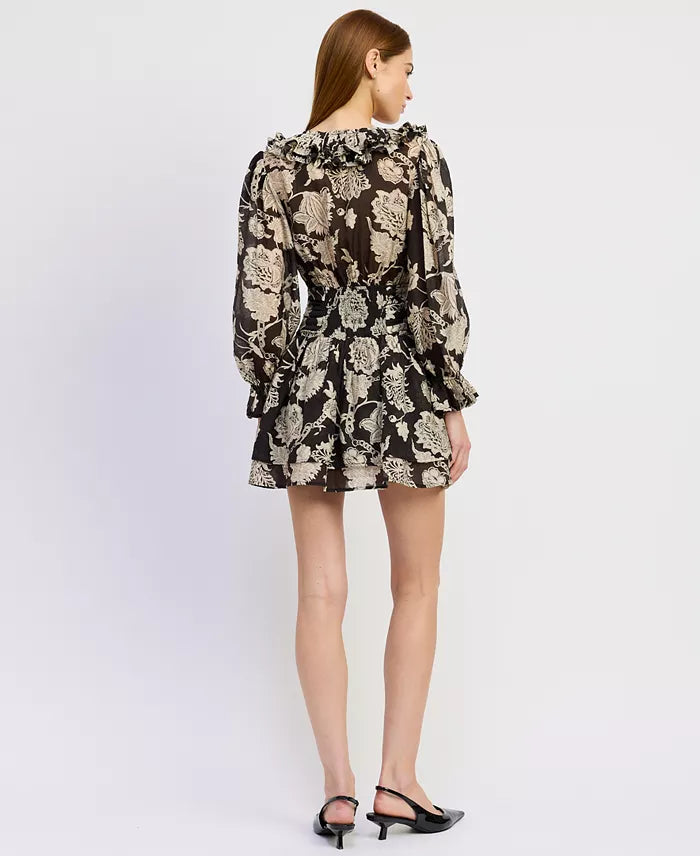 Elizabeth Mini Dress (Black Ivory)
