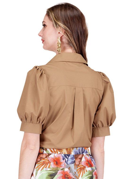 Button Down Blouse (Camel)