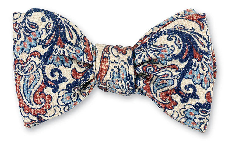 Chester Paisley Bowtie (Burgundy)