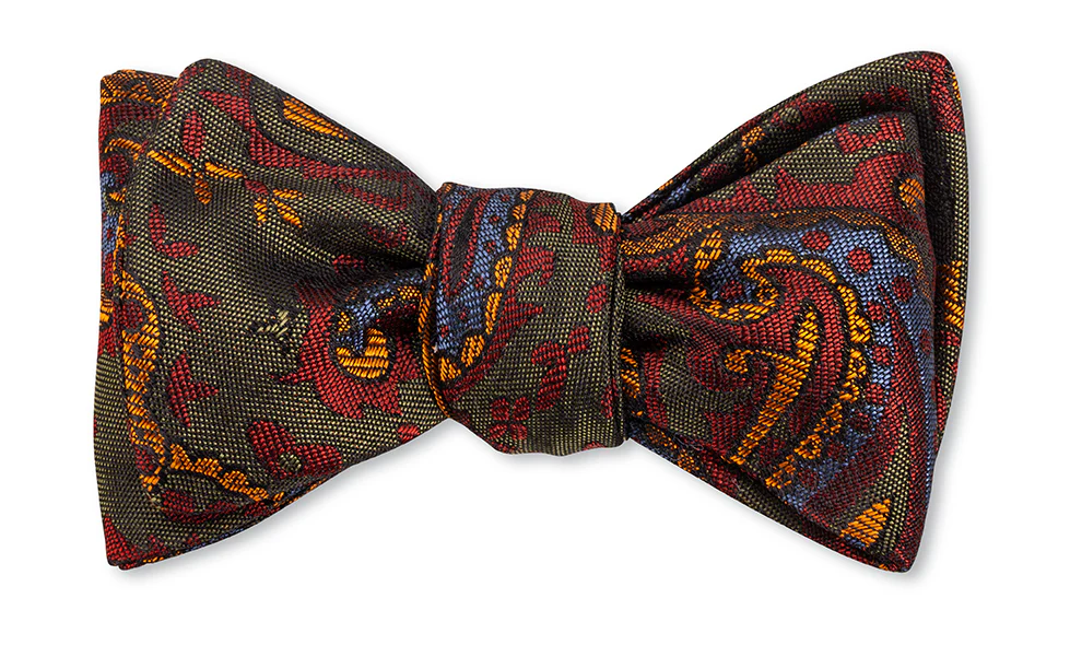 Frenbank Paisley Bow Tie (Olive)