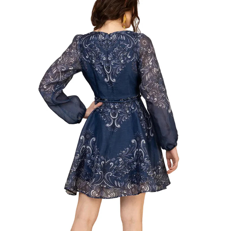 Scoop Neck Dress (Navy)