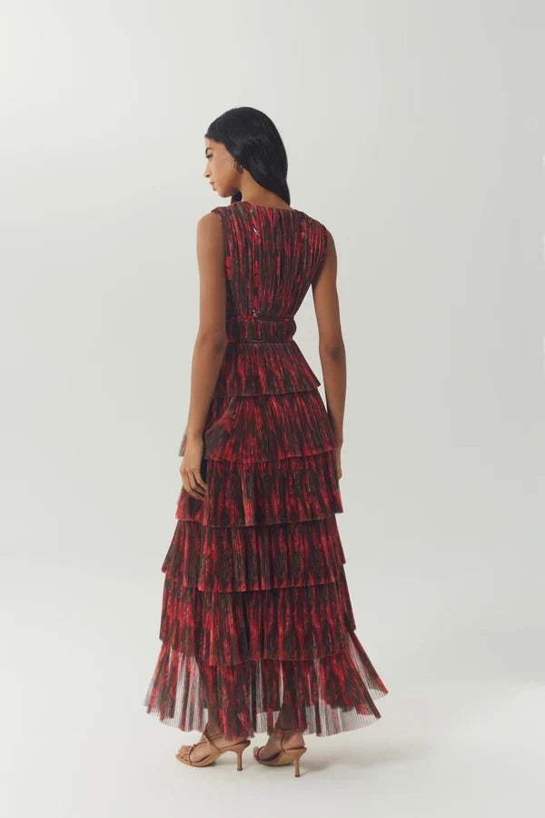 Amora Gown (Brown/Coral)