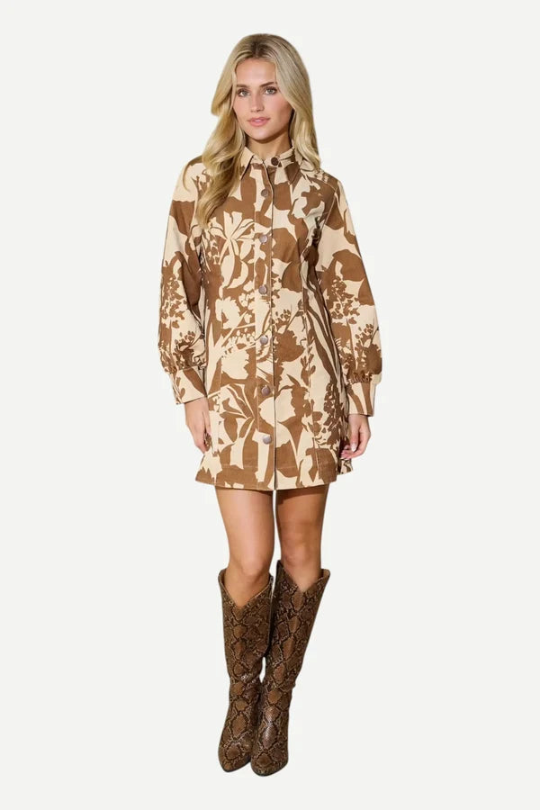 Harriet Dress (Sienna Shadow)