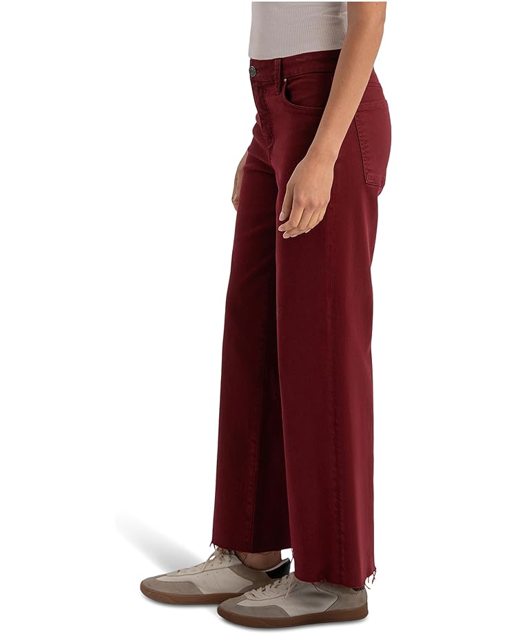 Meg High Rise Wide Leg (Maroon)