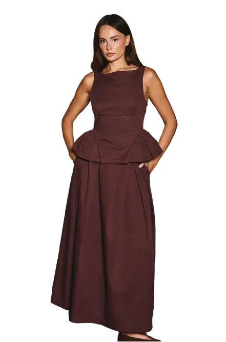 Earnshaw Top /RIdley Skirt (Deep Mahogany)