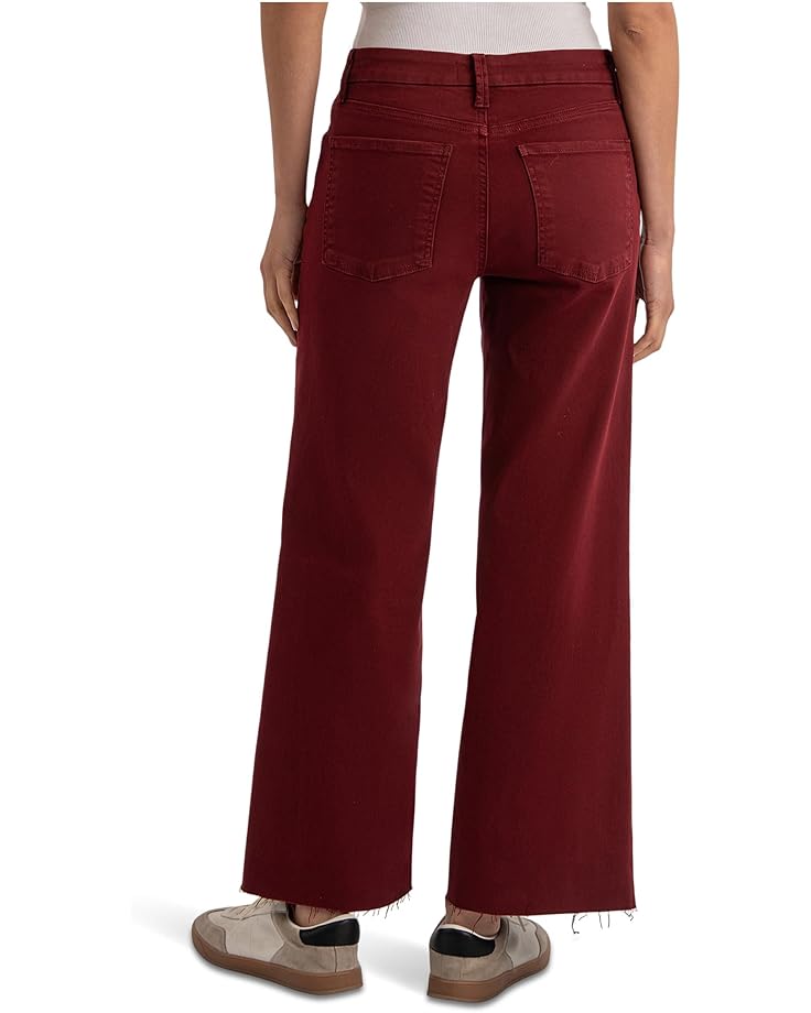 Meg High Rise Wide Leg (Maroon)