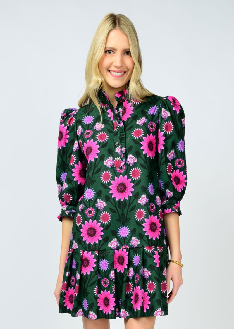 Pleated Hem Dress (Spruce)