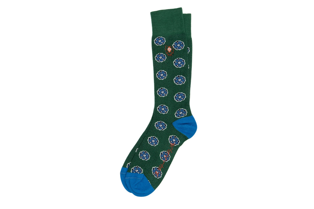 Floral Sock (Kelly Green)
