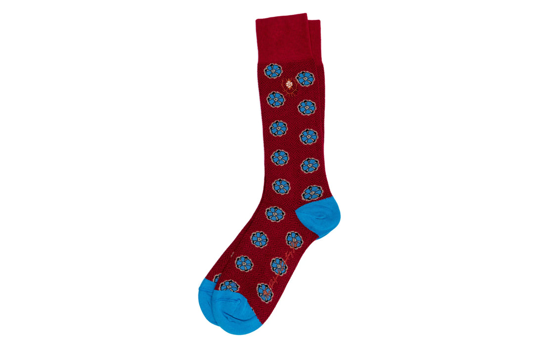 Floral Sock (Regatta Red)