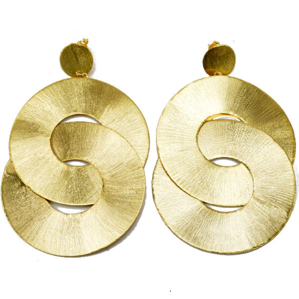 Large Devon Circle Earrings (Gold)