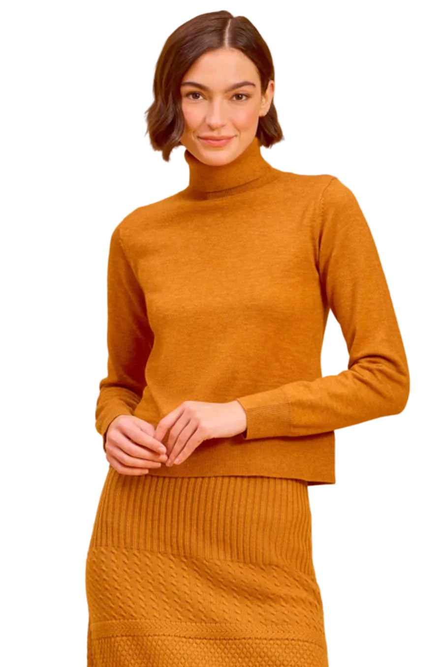 Erin Turtleneck (Saddle)