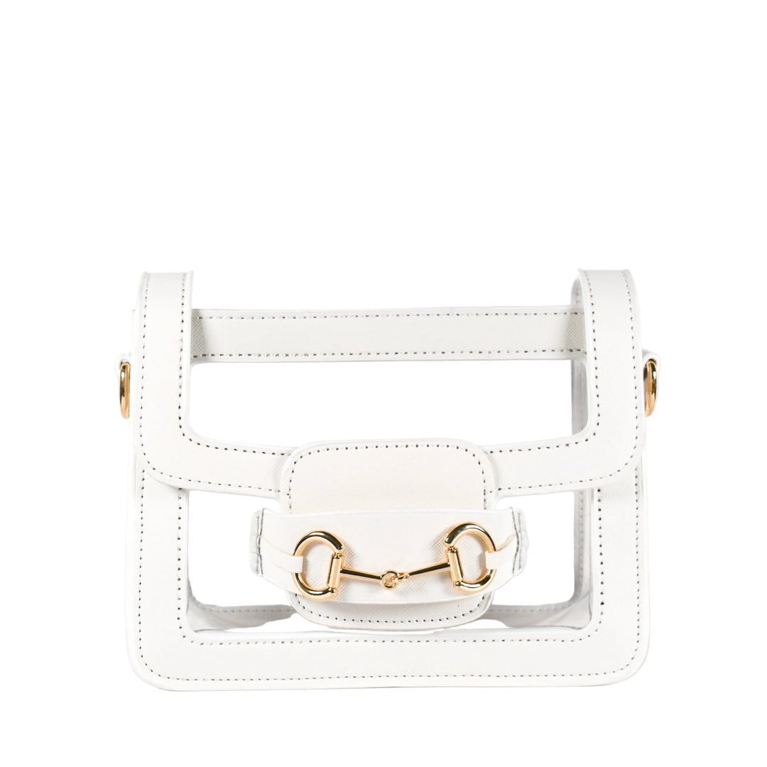 The Ashley Clear Handbag (White)