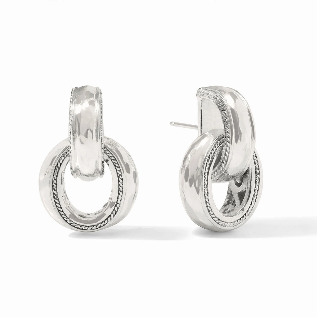 Cannes Doorknocker Earrings (Silver)