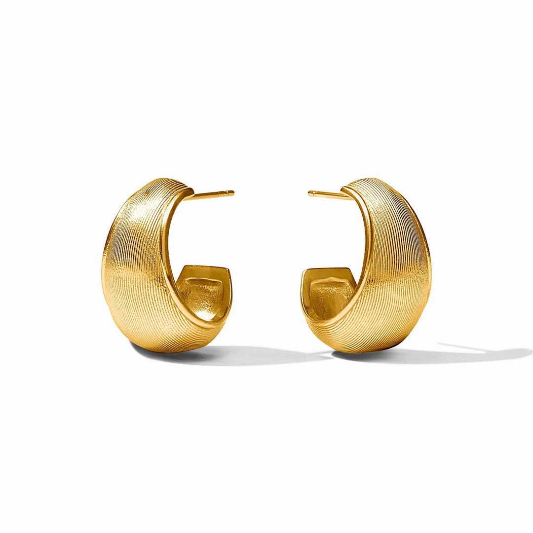 Cobblestone Statement Hoop (Gold)