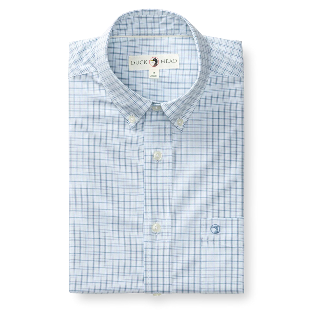 Performance Stokes Plaid Sport Shirt (Seafoam Green)