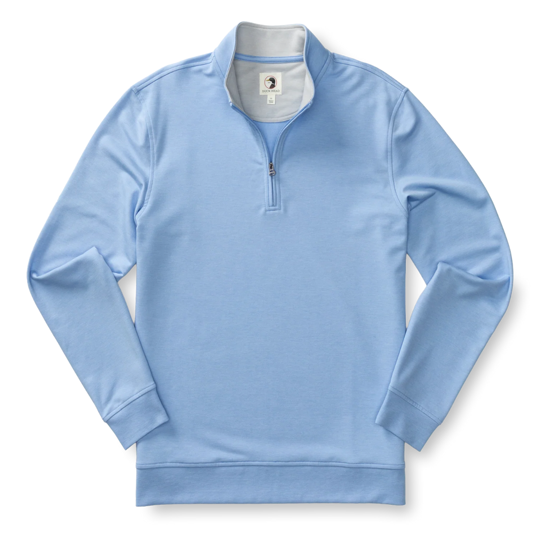 Dunmore Performance 1/4 Zip Pullover (Serenity Blue Heather)