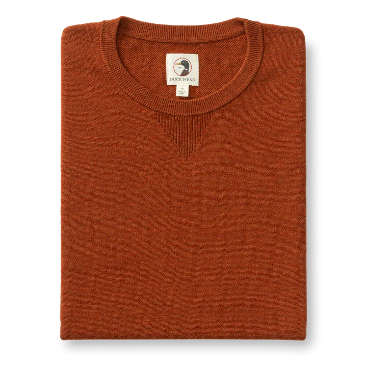 Henson Merino Crewneck Sweater (Burnt Brick Heather)