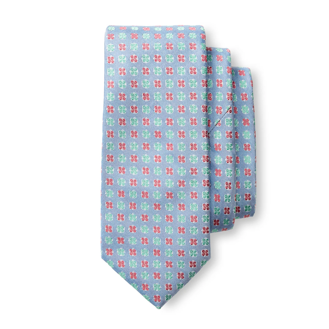 Silk Foulard Tie (Serenity Blue)