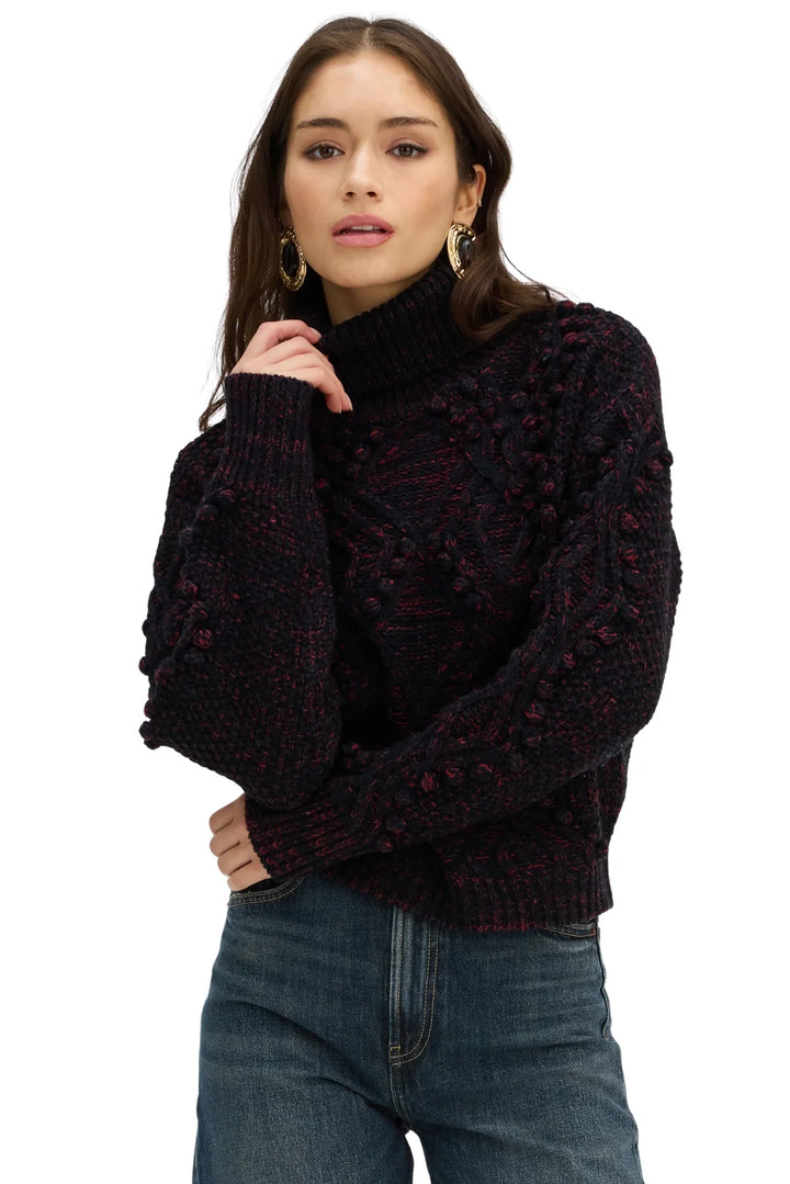 Daphne Sweater (Black/Burgundy)