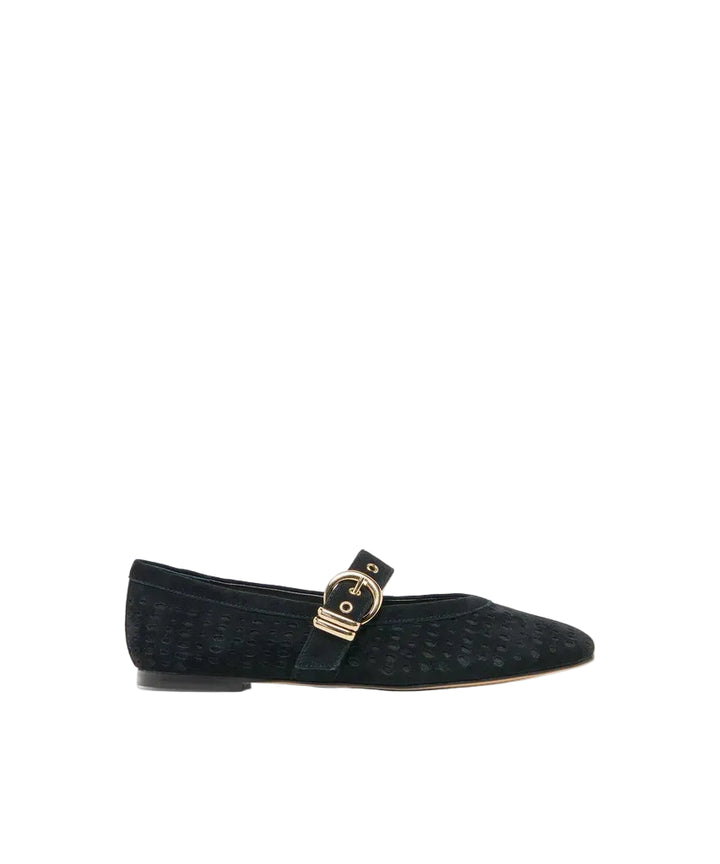 Mikela (Onyx Perforated Suede)