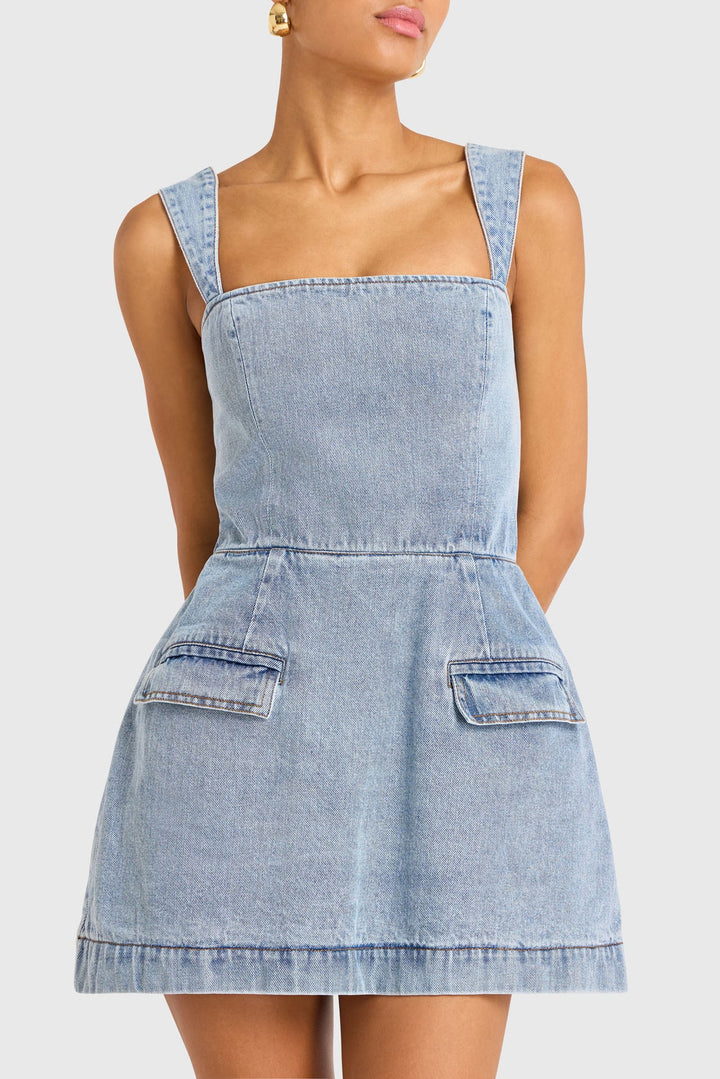 Bethany Skort Romper (Destiny Wash)