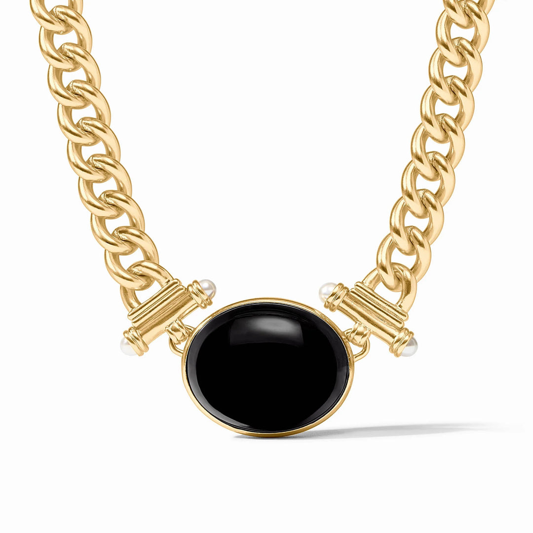 Dolce Statement Necklace (Obsidian Black)