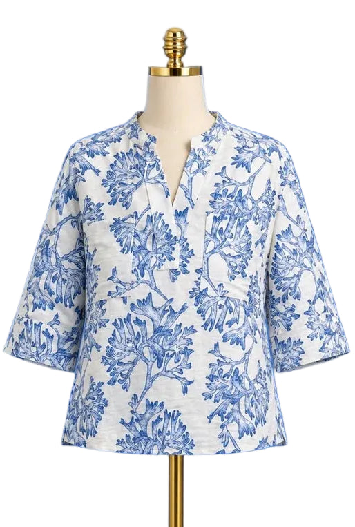 Pocket Overshirt (Blue Coral)